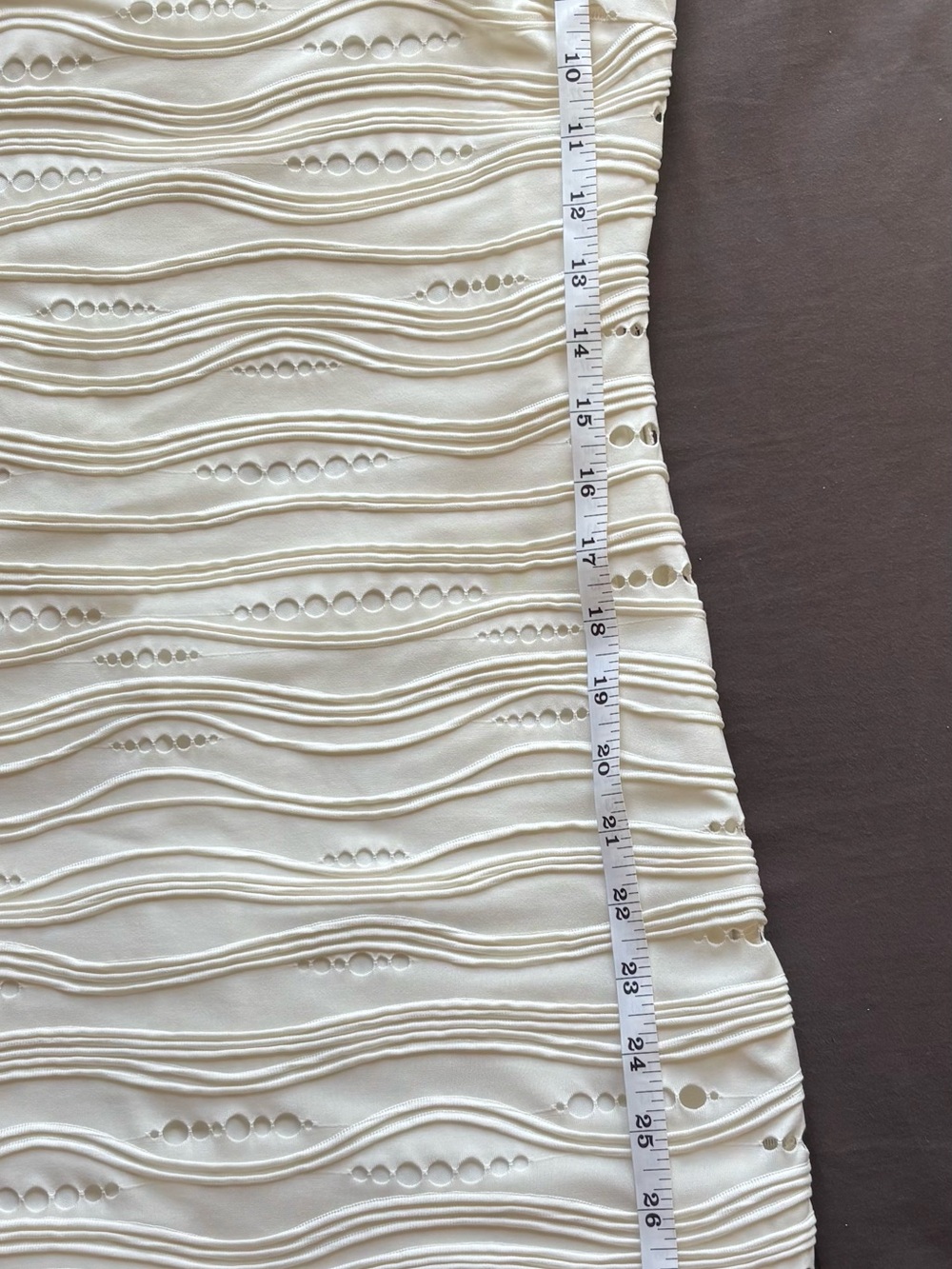 Soprano Cream Wave-Textured Mini Dress - Picture 5 of 7